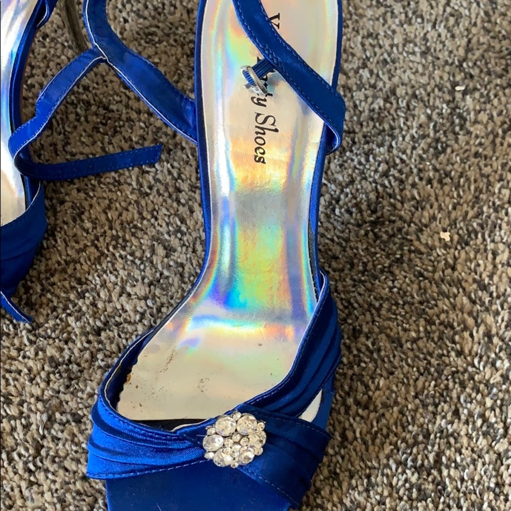 Blue prom heels